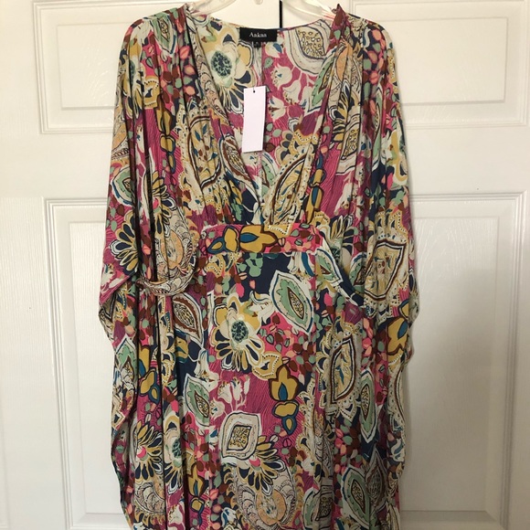 Tie Back Kimono Maxi Dress - Picture 1 of 2